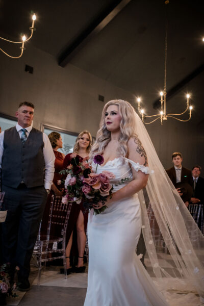 Ceremony at the Vale venue in Conroe Texas