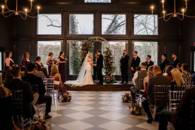 Ceremony at the Vale Venue in Conroe Texas